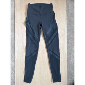 Alo Yoga High-Waist Moto Leggings Gray Mesh Small